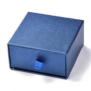 Dark Blue Square Paper Jewelry Box