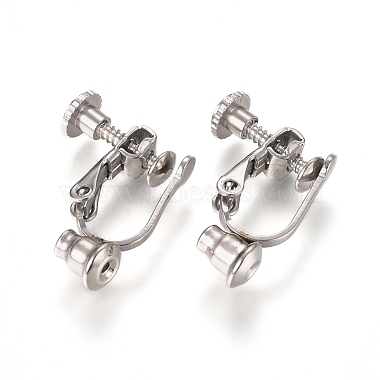 Stainless Steel Color Stainless Steel Clip-on Earring Findings