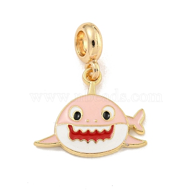 Pink Shark Alloy+Enamel Dangle Charms