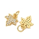 Brass Micro Pave Clear Cubic Zirconia Charms(KK-F941-37A-G)-2