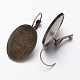 Fil d'oreille en laiton de style français bronze antique bricolage adapté aux cabochons(X-KK-A024-AB)-2