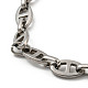 304 Stainless Steel Oval Link Chains Bracelets for Men & Women(BJEW-D042-22A-P)-2