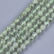 Natural Prehnite Beads Strands, Round, 8mm, Hole: 1mm, about 45~48pcs/strand, 15.3 inch(X-G-S333-8mm-032)