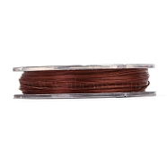 Strong Stretchy Beading Elastic Thread, Flat Elastic Crystal String, Brown, 0.8mm, about 10.93 yards(10m)/roll(EW-N002-33)