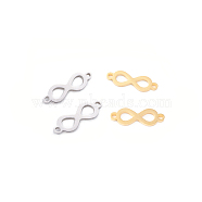 201 Stainless Steel Links, Manual Polishing, Infinity, Mixed Color, 20x6x1.5mm, Hole: 1.5mm(STAS-F231-107)