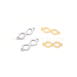 201 Stainless Steel Links, Manual Polishing, Infinity, Mixed Color, 20x6x1.5mm, Hole: 1.5mm(STAS-F231-107)
