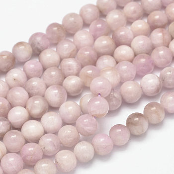 Round Natural Kunzite Beads Strands, Spodumene Beads, Grade AB, 12mm, Hole: 1mm, about 32pcs/strand, 15.5 inch
