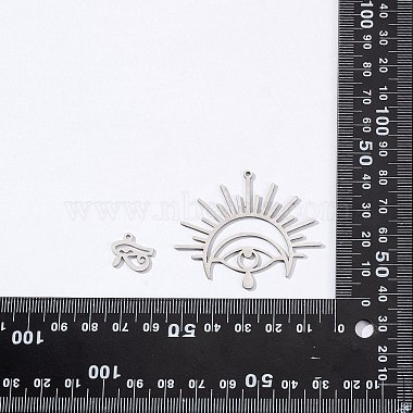 20Pcs 10 Style 201 Stainless Steel Laser Cut Charms(STAS-SZ0002-67P)-8