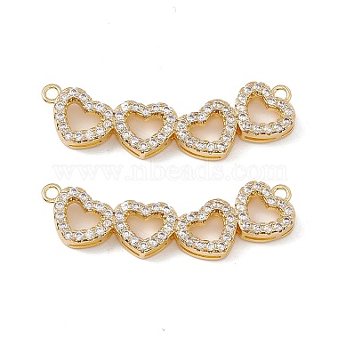Brass Micro Pave Clear Cubic Zirconia Connector Charms(KK-E068-VC024)-2