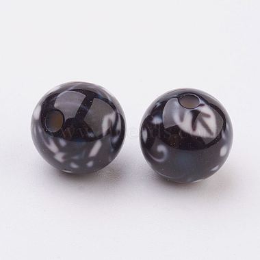 Spray Painted Resin Beads(GLAA-F049-A02)-2