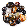 Natural Sardonyx Agate Home Display Decorations, Palm Stone, Dyed, Tumbled Stone, Nuggets, Mixed Color, 31~61.5x26.5~46x20~31mm, about 17pcs/1000g