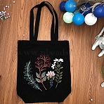 DIY Embroidery Painting Kits, Including Printed Cotton Fabric, Embroidery Thread & Needles, Round Embroidery Hoop, Mixed Color, 220x200mm(PW-WG9C22A-07)