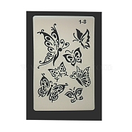 Eco-Friendly PET Plastic Hollow Painting Silhouette Stencil, DIY Drawing Template Graffiti Stencils, Butterfly, 246x160mm(DRAW-PW0008-01H)