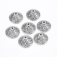 Tibetan Style Bead Caps, Cone, Lead Free and Cadmium Free, Antique Silver, 11x5mm, Hole: 1mm(LF0535Y)