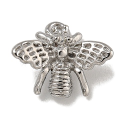 Anti-Tarnish 304 Stainless Steel Charms, Bees Charm, Stainless Steel Color, 11x14x6mm, Hole: 1.6mm(STAS-Z093-05P)