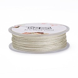 Polyester Metallic Thread, Light Yellow, 1mm, about 32.8 yards(30m)/roll(OCOR-G006-02-1.0mm-47)