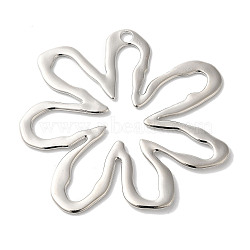 Rack Plating Alloy Big Pendants, Cadmium Free & Nickel Free & Lead Free, Flower Charms, Platinum, 64x65.5x2mm, Hole: 3.5mm(FIND-I039-050P)