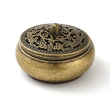 Brass Incense Holders Box, Home Office Teahouse Zen Buddhist Supplies, Antique Bronze, 39x24mm