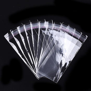 OPP Cellophane Bags, Rectangle, Clear, 10.2x4cm, Unilateral Thickness: 0.035mm, Inner Measure: 7.8x4cm