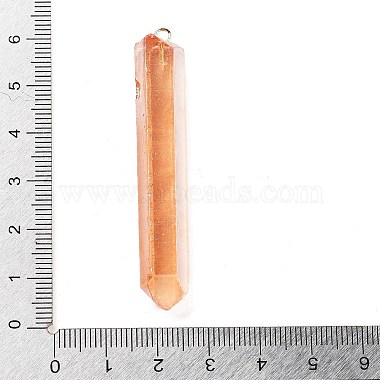 Electroplated Natural Quartz Pendants(G-P315-B01-G)-4