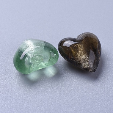 Handmade Silver Foil Glass Beads(X-SLH20MMY-1)-2