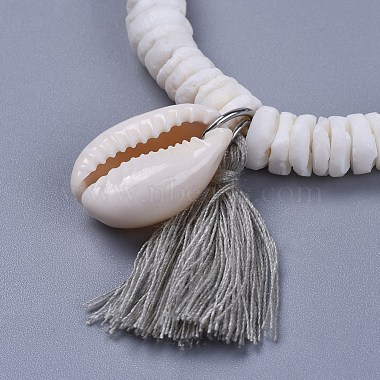 Cotton Thread Tassels Charm Bracelets(BJEW-JB04385)-3