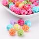 Mixed Craft Acrylic Rose Flower Beads(X-PAB2848Y)-1