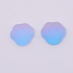 Gradient Style Resin Cabochons, Imitation Food, Little Feet, Blue, 16x16x7mm(CRES-CJC0001-09A)