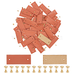 50 Bags PU Leather Label Tags, for DIY Jeans, Bags, Shoes, Hat Accessories, Rectangle, Peru, 50x20x0.5mm, Hole: 2mm(DIY-CY0003-81)