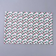 PU Leather Fabric, Garment Accessories, for DIY Crafts, Flamingo and Monstera Leaf Pattern, Colorful, 30x20x0.1cm(AJEW-WH0148-15A)