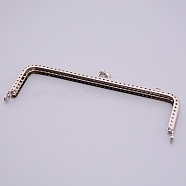 Aluminum Purse Frame Handle, for Bag Sewing Craft Tailor Sewer, Platinum, Platinum, 6.3x15.5x1cm, Hole: 1.6mm(FIND-WH0064-51D)