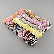 Mixed Color Twisted Paper Cord, For Paper Craft, Mixed Color, 2mm, about 7.65 yards(7m)/roll, 24rolls/bag(DIY-S003-04)