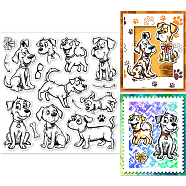 PVC Plastic Stamps, for DIY Scrapbooking, Photo Album Decorative, Cards Making, Stamp Sheets, Film Frame, Dog, 15x15cm(DIY-WH0372-0109)