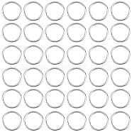 304 1000pcs Stainless Steel Open Jump Rings, Stainless Steel Color, 18 Gauge, 12x1mm, Inner Diameter: 10mm(STAS-SP0001-71A)