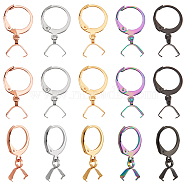 45Pcs 5 Colors 304 Stainless Steel Leverback Earring Finding, with Ice Pick Pinch Bails, Mixed Color, 22mm, Pin: 0.65x0.8mm and 0.6mm, 9Pcs/color(STAS-NB0001-74)