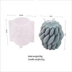 DIY Wool Knot Shape Candle Silicone Molds, Resin Casting Molds, for 3D Scented Candle Making, White, 6.5x6.5x6.3cm(CAND-PW0008-14B)