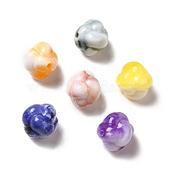Two Tone Opaque Acrylic Beads, Cloud, Mixed Color, 12x12x12mm, Hole: 1.6mm, about 810pcs/500g(MACR-J123-31)