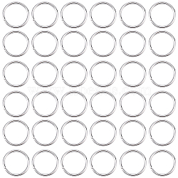 304 1000pcs Stainless Steel Open Jump Rings, Stainless Steel Color, 18 Gauge, 12x1mm, Inner Diameter: 10mm(STAS-SP0001-71A)