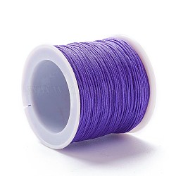 Braided Nylon Thread, DIY Material for Jewelry Making, Slate Blue, 0.8mm, 100yards/roll(X-NWIR-K013-A06)