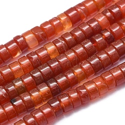 Natural Carnelian Beads Strands, Dyed & Heated, Flat Round/Disc, 4x2mm, Hole: 0.7mm, about 167pcs/strand, 15.35 inch(39cm)(G-A177-01L-15)