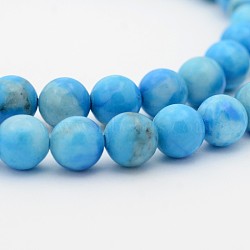 Natural Gemstone Dyed Round Bead Strands, 6mm, Hole: 1mm, about 68pcs/strand, 15.7 inch(G-P070-42-6mm)