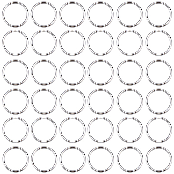 304 1000pcs Stainless Steel Open Jump Rings, Stainless Steel Color, 18 Gauge, 12x1mm, Inner Diameter: 10mm