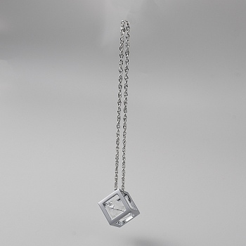 Bling Diamond Cube Car Rear View Mirror Charms, Sun Catcher Hanging Ornament/Chain for Automotive, Home Decor Ornament, Clear, 212mm