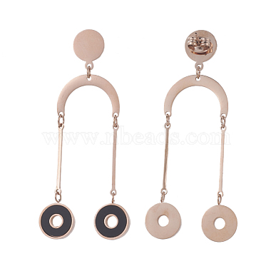 304 Stainless Steel Dangle Stud Earrings(EJEW-I226-31)-3