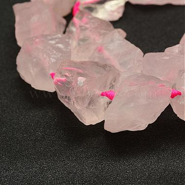 18mm Nuggets Rose Quartz Beads