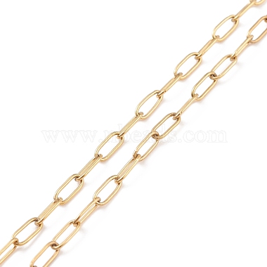 304 Stainless Steel Paperclip Chains Necklace for Women(NJEW-JN03897)-4