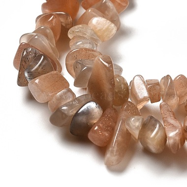 Sunstone naturelle perles de puce brins(X-G-M205-15A)-4
