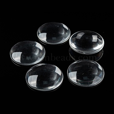 Transparent Glass Cabochons(X-GGLA-R026-45mm)-6