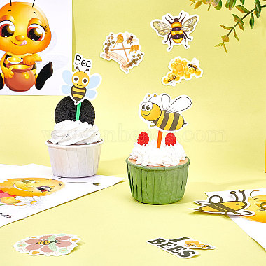 NBEADS 55 Pcs Honey Bee Sticker, Yellow PVC Waterproof Cartoon Decals  Scrapbook Stickers Car Decoration Bee Cutouts Stickers for Classroom  Bulletin Board, Shower Spring Party Decoration 
