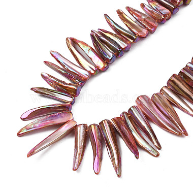 Electroplated Natural Freshwater Shell Beads(SHEL-N026-197E)-3